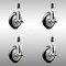 Service Caster 5 Inch 316SS Black Poly Swivel 1-1/8 Inch Expanding Stem Caster Set Brake SCC SCC-SS316EX20S514-PPUB-BLK-TLB-118-4 - alternate 1